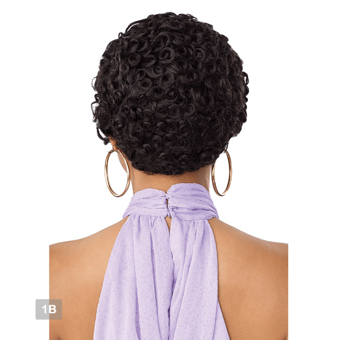Outre Premium Duby Dazzle 100% Human Hair Glueless 13x4 Lace Frontal Wig - HH-PIN CURL PIXIE