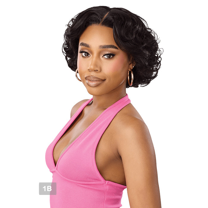 Outre Premium Duby Dazzle 100% Human Hair Glueless 13x4 Lace Frontal Wig - HH-ROSE CURLS 10