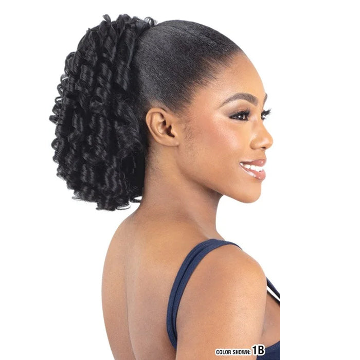 Model Model Miss Divine Human Hair Blend Drawstring Ponytail - DRIP CURL