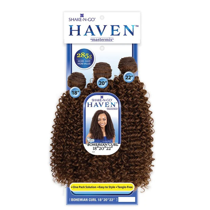 Shake N Go Haven Weave - BOHEMIAN CURL 18"/20"/22" (Multi Pack)