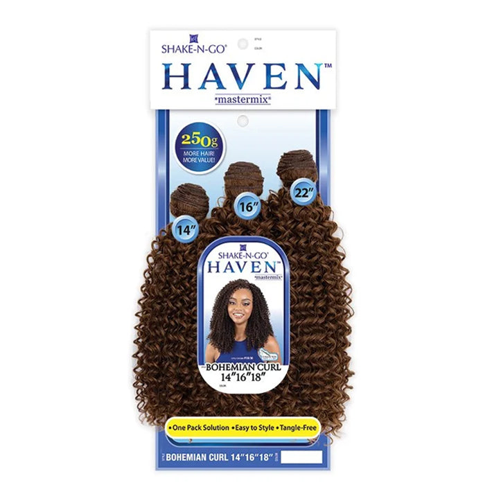 Shake N Go Haven Weave - BOHEMIAN CURL 14"/16"/18" (Multi Pack)