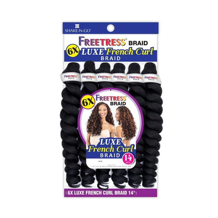 Shake N Go Freetress Crochet Braid - 6X LUXE FRENCH CURL BRAID 14"