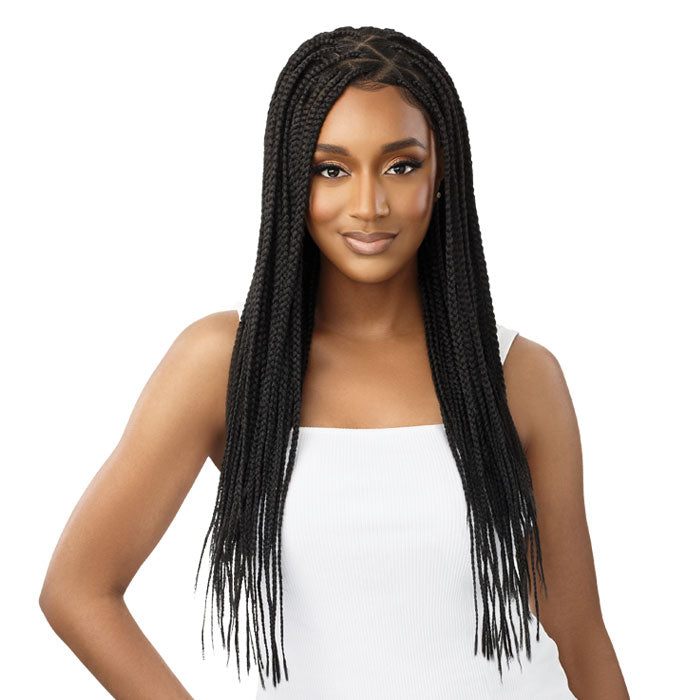 Outre Pre Braided 13x4 Hd Lace Frontal Wig Knotless Triangle Part Br