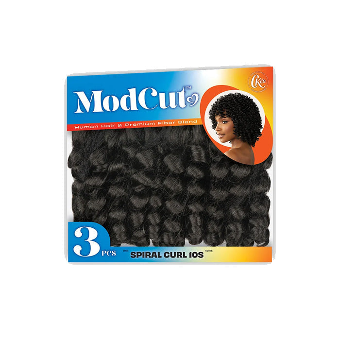 Sensationnel ModCut Human Hair Blend Weave - MODCUT SPIRAL CURL 10S