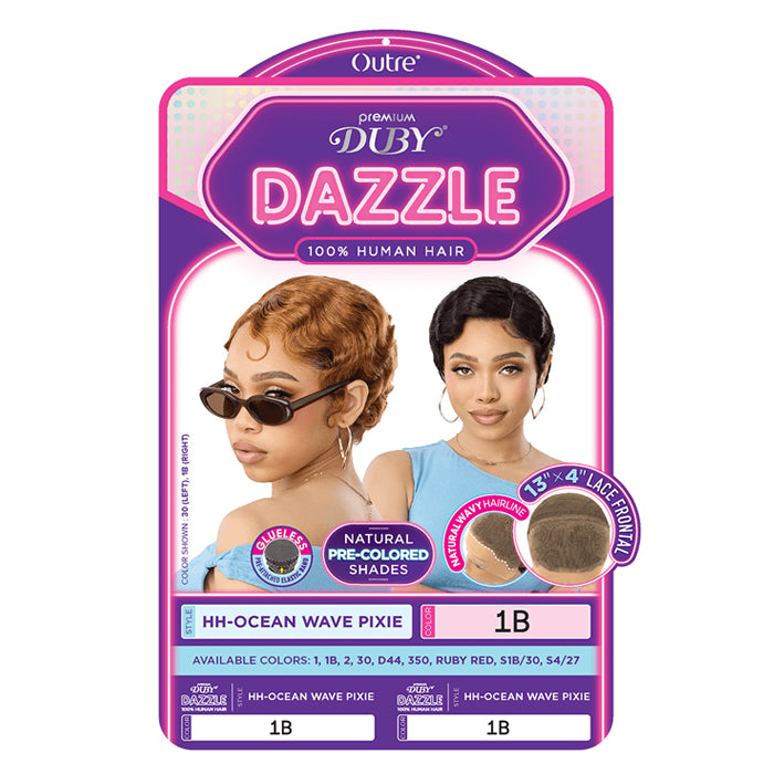 Outre Premium Duby Dazzle 100% Human Hair Glueless 13x4 Lace Frontal Wig - HH-OCEAN WAVE PIXIE