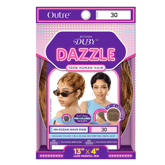 Outre Premium Duby Dazzle 100% Human Hair Glueless 13x4 Lace Frontal Wig - HH-OCEAN WAVE PIXIE