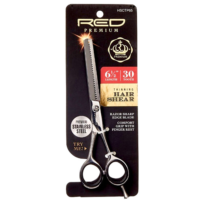 Red By Kiss Premium Stainless Steel Thinning Hair Shear - 30 TEETH (6 ...