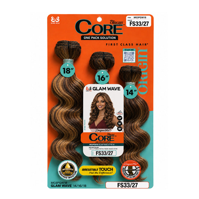 Bobbi Boss Miss Origin Core One Pack 3PCS Weave - GLAM WAVE (14"/16"/18")