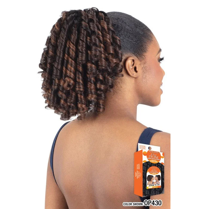 Model Model Miss Divine Human Hair Blend Drawstring Ponytail - DRIP CURL