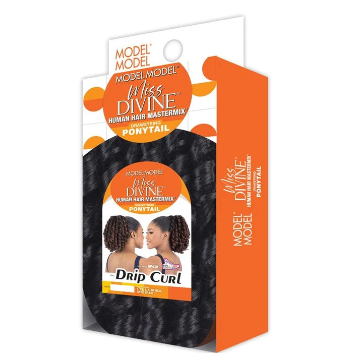 Model Model Miss Divine Human Hair Blend Drawstring Ponytail - DRIP CURL