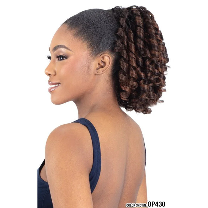 Model Model Miss Divine Human Hair Blend Drawstring Ponytail - DRIP CURL
