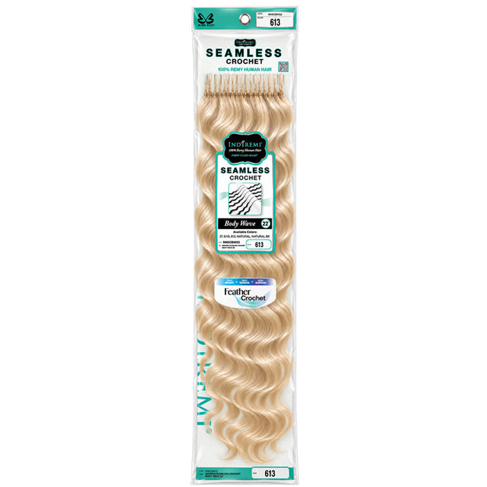 Bobbi Boss Indiremi 100% Remy Human Hair Seamless Crochet Braids - BODY WAVE 22"