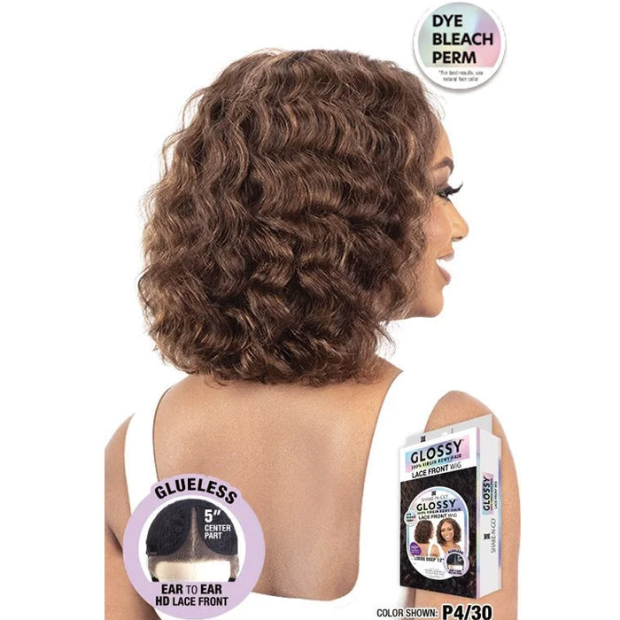 Shake N Go Glossy 100% Virgin Remy Hair Glueless HD Lace Frontal Wig - LOOSE DEEP 12"