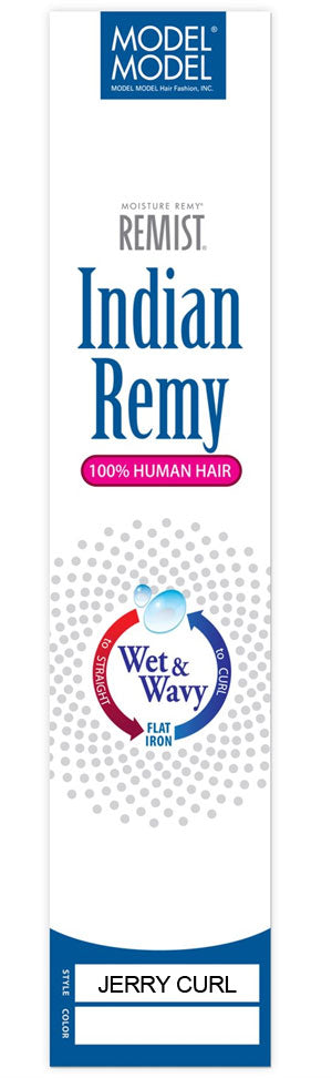 Model Model Remist 100% Human Hair Weave JERRY CURL 10/12/14/16/18 Inc ...